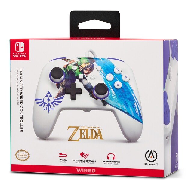 PowerA NSW ENH Wired Controller -  Master Sword Attack /Nintendo Switch