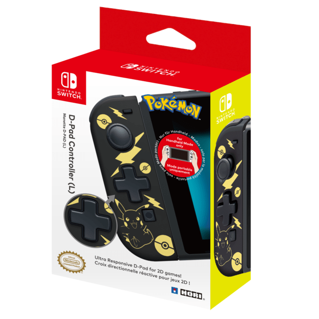 Hori D-PAD Controller - Left - (PIKACHU BLACK & GOLD) - Nintendo Switch