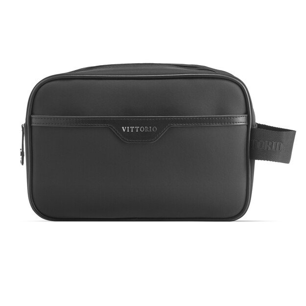 Vittorio - Washbag 100% Recycled Plastic - Black