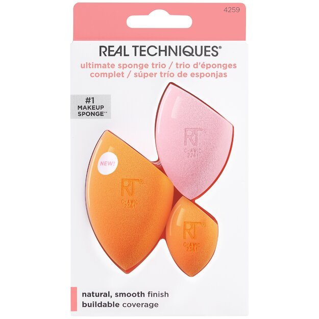 Real Techniques - Ultimate Sponge Trio Orange/Rosa