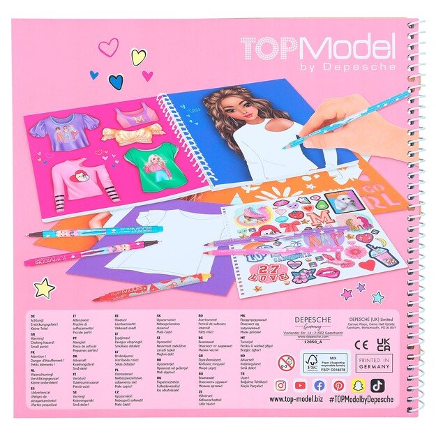 TOPModel - T-Shirt Designer Colouring Book (0412050)