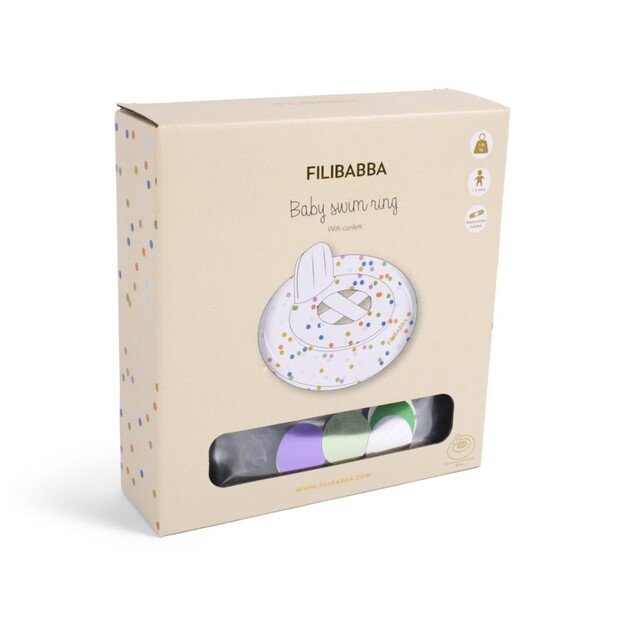 Filibabba - Baby swim ring Alfie - Rainbow Confetti - (FI-03229)