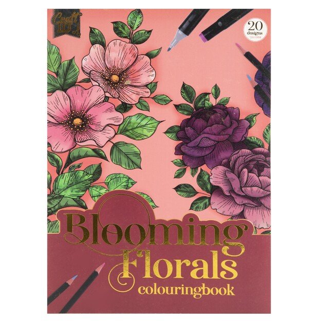 Craft Sensations - Colouring book A4 - Florals (CR5008/GE)