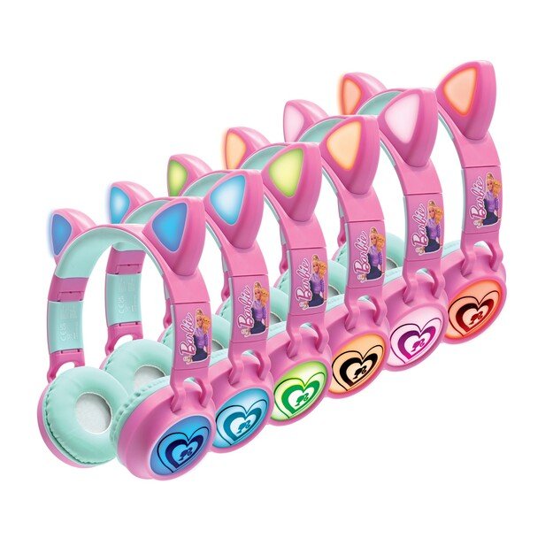 Lexibook - Barbie Bluetooth headphones with light (HPBTKTBB)