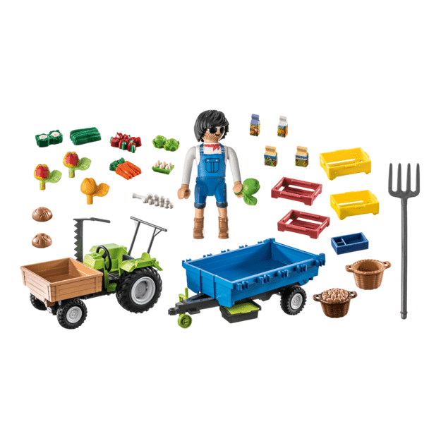 Playmobil - Tractor with trailer (71249)