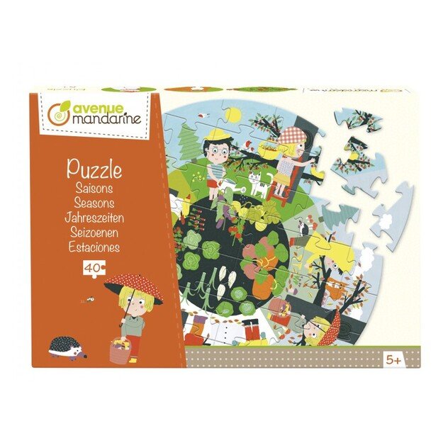 Avenue Mandarine - Educational puzzle, Seasons, 40 pc