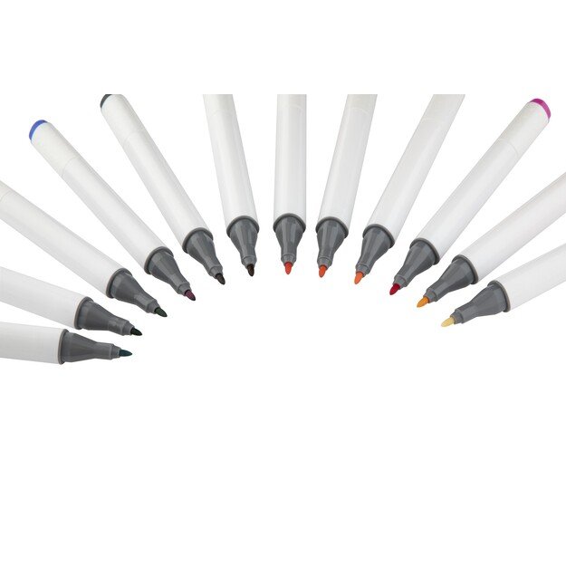 Nassau - Markers Dual Tip 24 pcs  White - (K-AR0104/22GE)