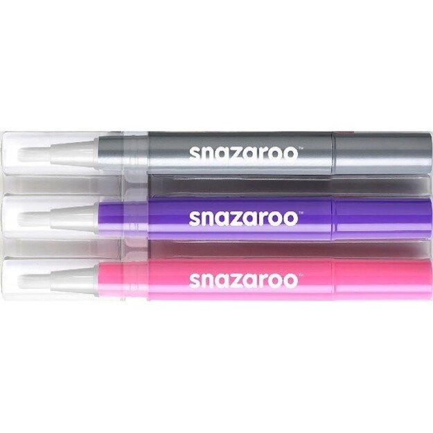 Snazaroo - Make-up color brush paint - pink/purple/silver (3 pcs) (791063) 3