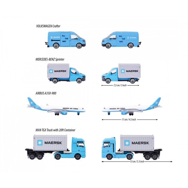 Majorette - MAERSK 4 Pieces Giftpack (212057290Y06)