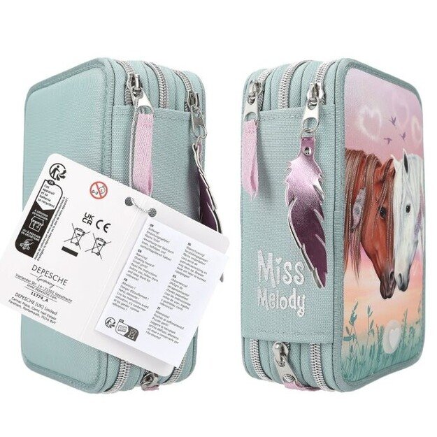 Miss Melody - Triple Pencil Case Hearts LED ( 0411774 )