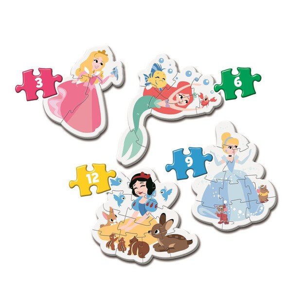 Clementoni - My first puzzle 3-6-9-12 pcs - Disney Princess (20813)