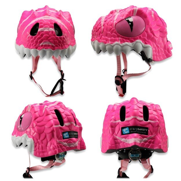 Crazy Safety - Dino Bicycle Helmet - Pink (100201-05-01)