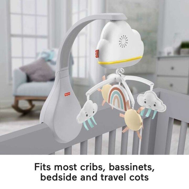 Fisher Price Newborn – Rainbow showers Bassinet to Bedside Mobile (HBP40)