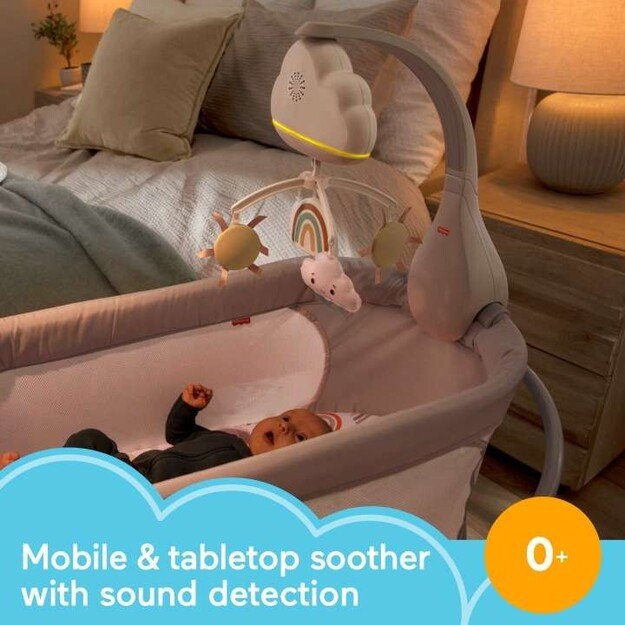 Fisher Price Newborn – Rainbow showers Bassinet to Bedside Mobile (HBP40)