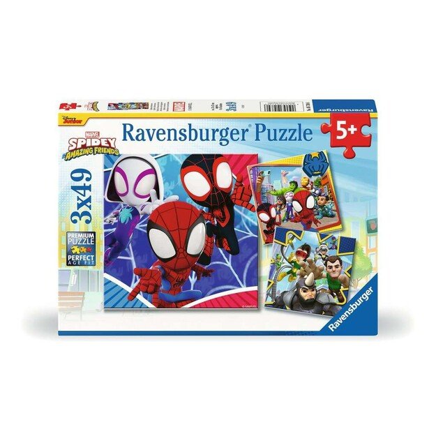 Ravensburger - Puzzle Spidey's Adventures 3x49p