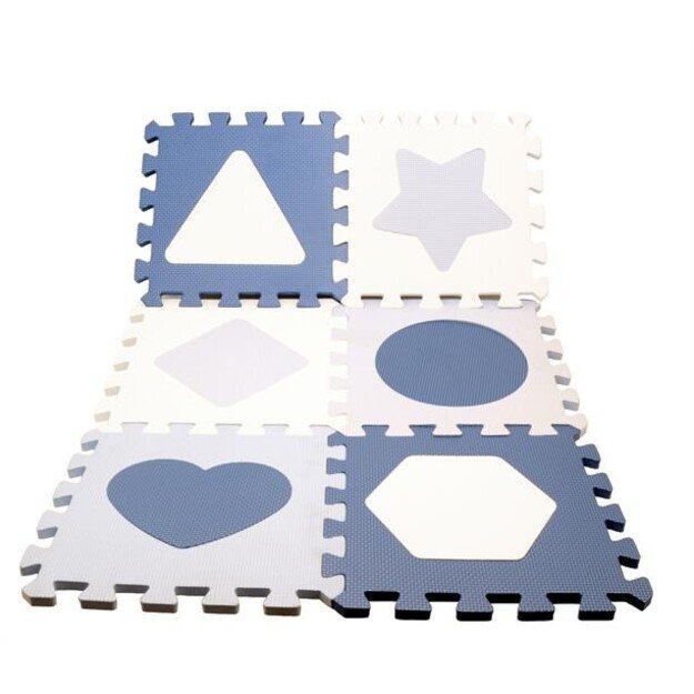 Magni - Floor puzzle in foam w. shapes - Blue ( 2513 )