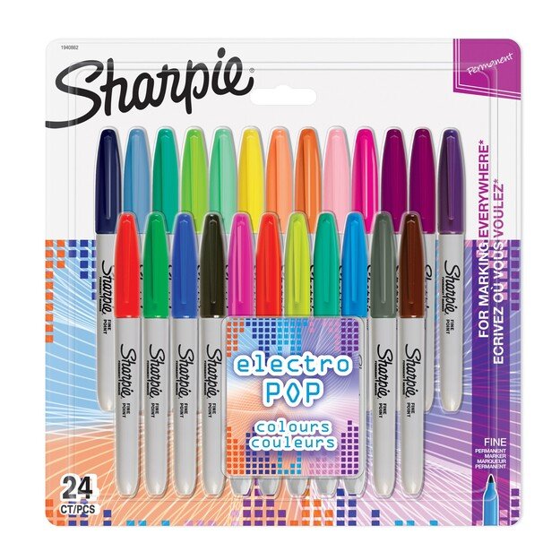 Sharpie - Permanent Marker Fine Electro POP 24-Blister (1940862)