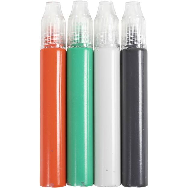 Candle pens - Black, Green, Light Grey, Red (73480)