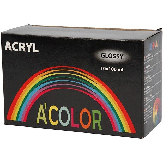 A-Color - Acrylic Paint  - Glossy - 10 x 100 ml (32001)