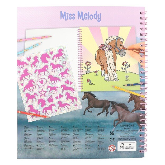 Miss Melody - Colouring Book With Reversible Sequins ( 0412756 )