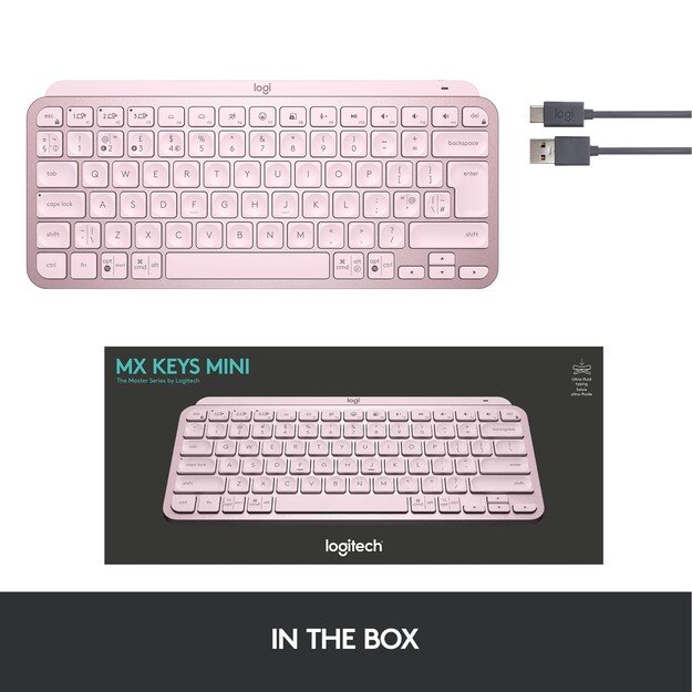 Logitech - MX Keys Mini Minimalist Wireless Illuminated Keyboard - Nordic Layout