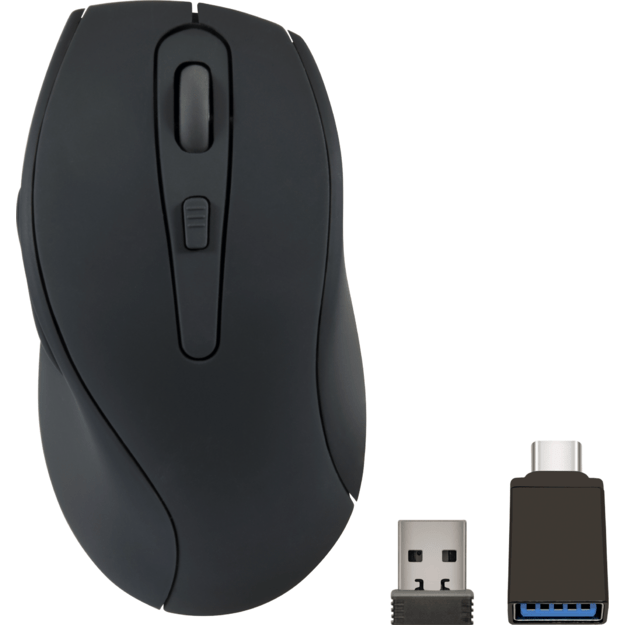 Speedlink - AXON Silent & Antibacterial Rechargeable Mouse - Wireless, USB-A/-C, rubber-black