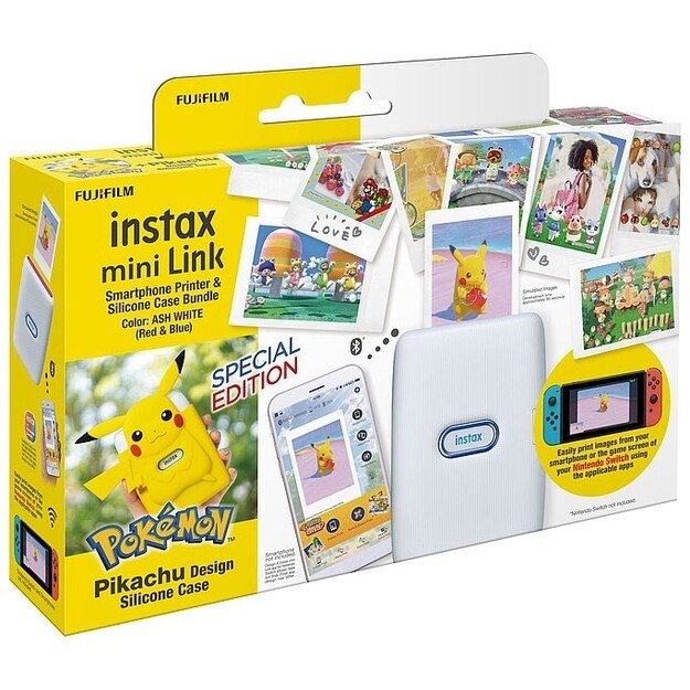 Fuji - Instax Mini Link Compact Photo Printer - Pokemon Special Bundle Kit