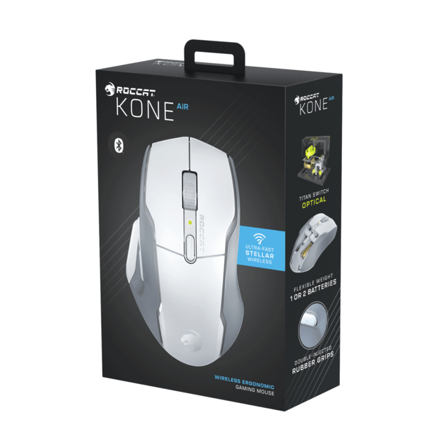 ROCCAT - Kone Air - Wireless Ergonomic Gaming Mouse, White