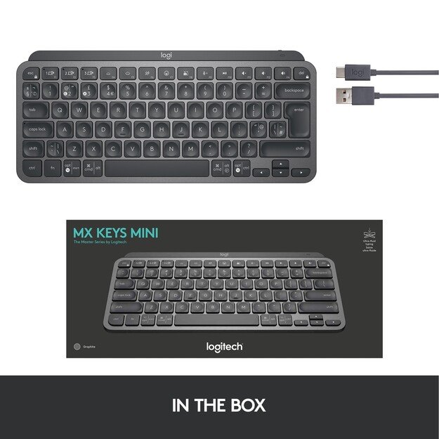 Logitech - MX Keys Mini Minimalist Wireless Illuminated Keyboard - Nordic Layout