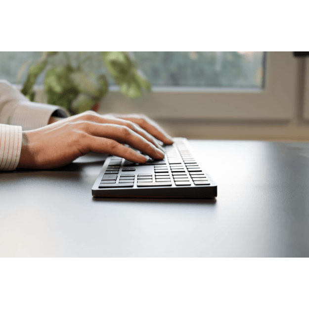 Speedlink - LEVIA Illuminated Rechargeable Metal Office Scissor Keyboard - Wireless, Bluetooth, grey - DE Layout