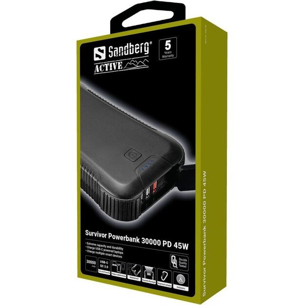 Sandberg - Survivor Powerbank 30000 PD45W