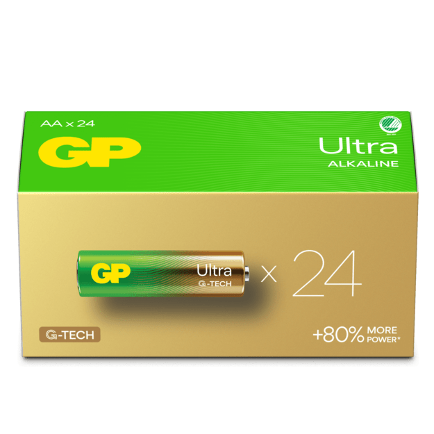 GP - 15A LR06 AA Powercase (24-Pack) - High-Performance Alkaline Batteries