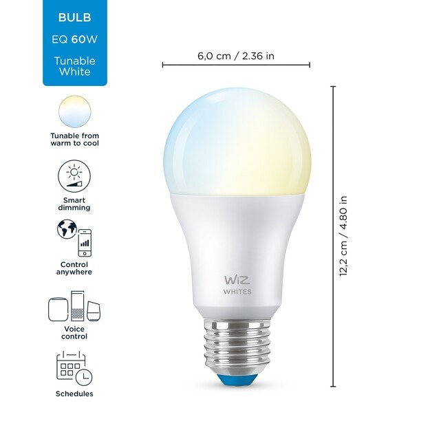 WiZ - A60 Bulb E27 Tunable White