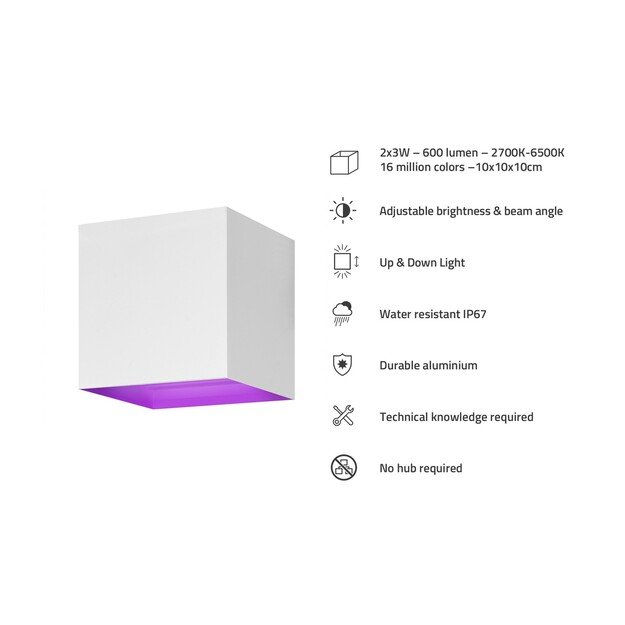 Hombli - Smart Outdoor Wall Light V2, White