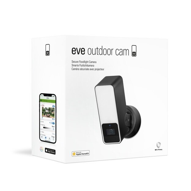 Eve - Outdoor Cam - Secure floodlight camera with Apple HomeKit Secure Video technology