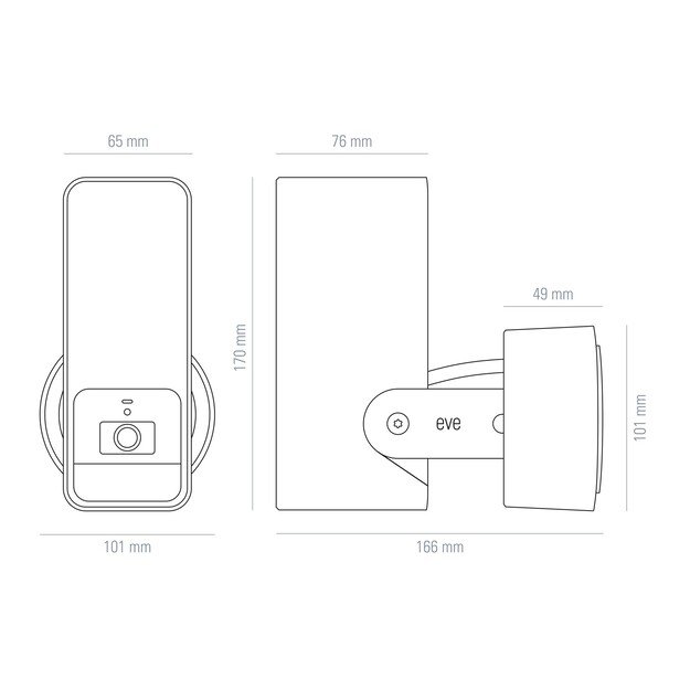 Eve - Outdoor Cam - Secure floodlight camera with Apple HomeKit Secure Video technology