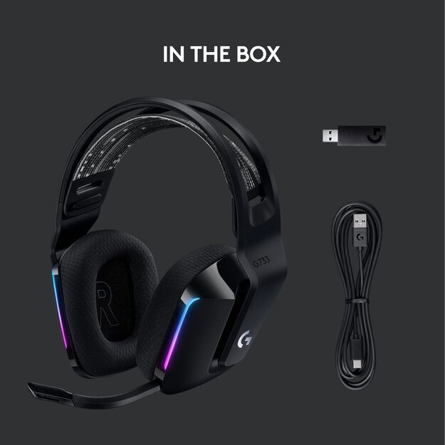 Logitech - G733 LIGHTSPEED Headset - BLACK - 2.4GHZ