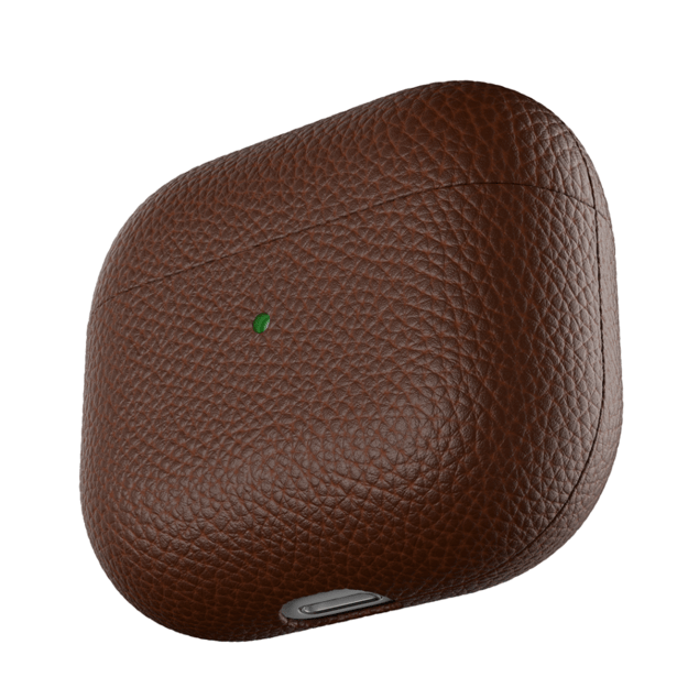 KeyBudz - PodSkinz Artisan Series Leather Case - Handcrafted Leather Case for your Airpods 3 (Color: Natural Brown)