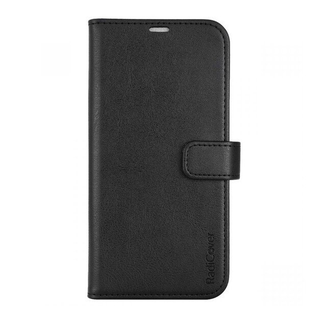 RadiCover - Radiation Protection Wallet Vegan Leather iPhone 14 PRO MAX Flipcover Black