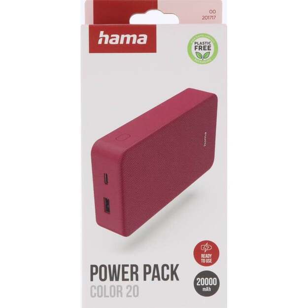 Hama - Powerbank Colour 20 20000mAh USB-C+USB-A
