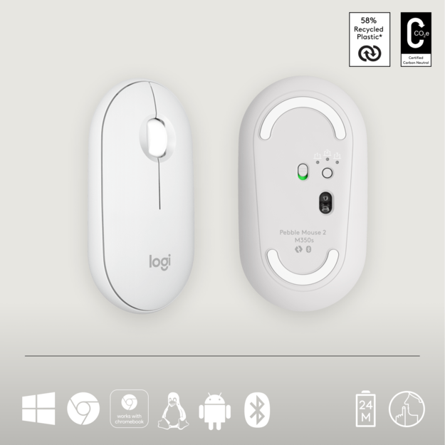 Logitech - Pebble Mouse 2 - M350s