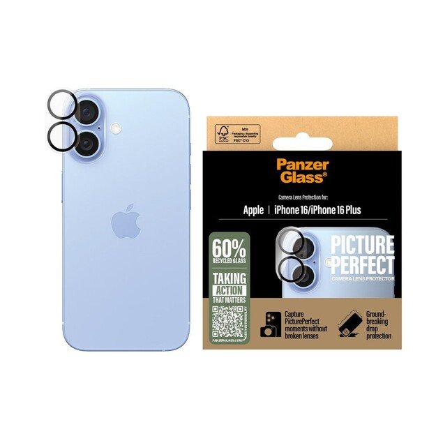 PanzerGlass - Lens Protector - iPhone 16/iPhone 16 Plus - PicturePerfect