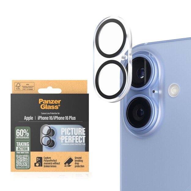 PanzerGlass - Lens Protector - iPhone 16/iPhone 16 Plus - PicturePerfect