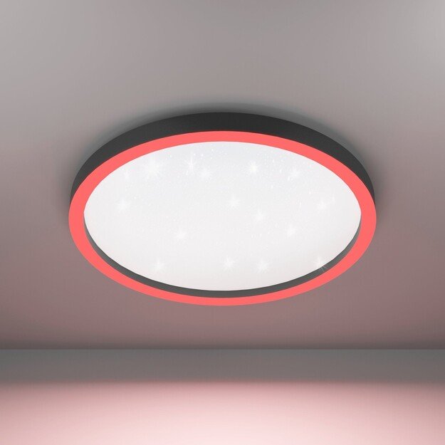 EGLO - Montemorelos-Z loft lamp black w/crystal effect Ø57 - RGB + TW - Zigbee, Bluetooth