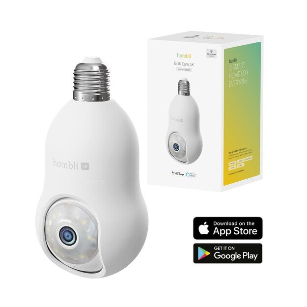 Hombli - Smart Bulb Cam 4K, White