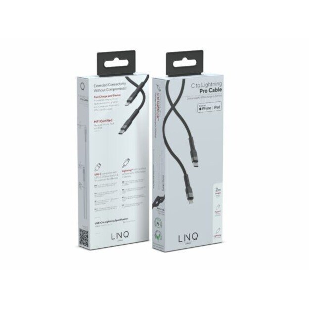 LINQ -  C to Lightning PRO Cable, Mfi Certified -2m