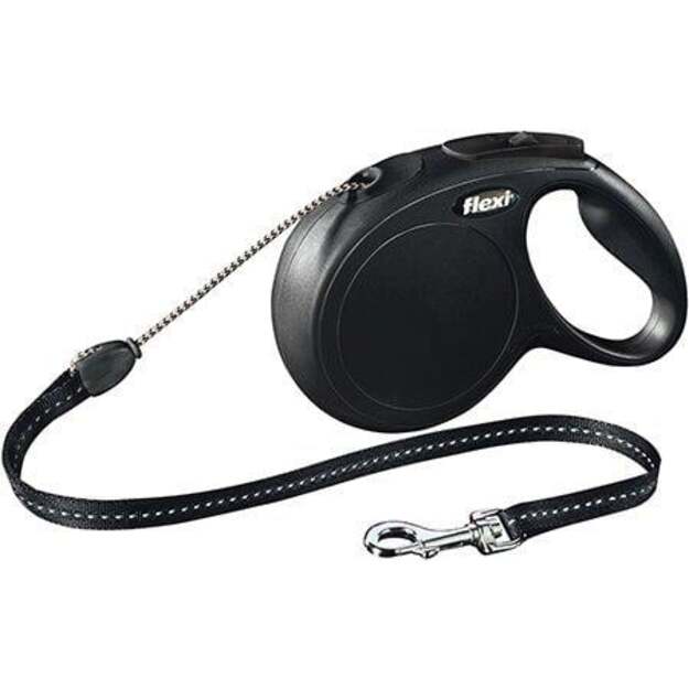 Flexi - New Classic M 8M Leash Cord  Black Max 20Kg - (600.7744)