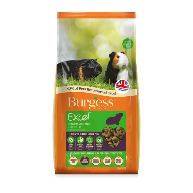 Burgess - Guinea Pig Nuggets with Mint - 10 kg (40013)