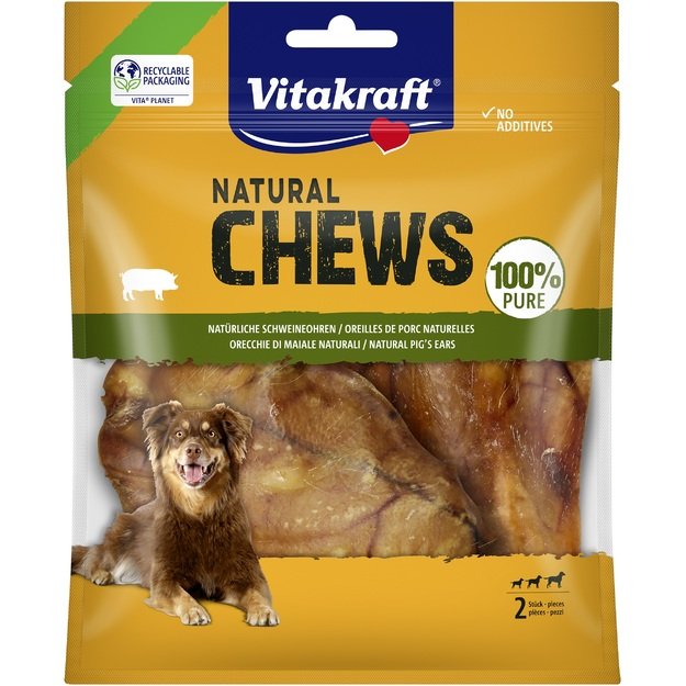 Vitakraft - NATURAL CHEWS pig ears for dogs 2 pcs (58286)