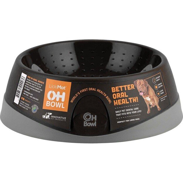 LICKI MAT - Dog Bowl Oral Hygiene Bowl L Black Ø27X9Cm - (645.5220)